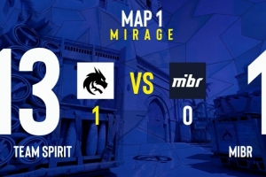 人人都是donk！Spirit多点开花13-1暴打MIBR 两连胜晋级在望