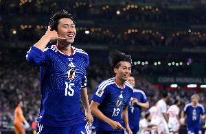 开场4分钟！镰田大地攻入日本队史世界杯比赛最快进球